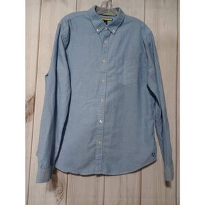Prince and Fox Shirt Men's Large Chambray‎ Button Front Light Weight